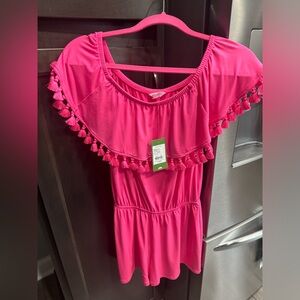 Lilly Pulitzer La Fortuna Romper Extra Small in the color Cosmo pink. NWT’s!